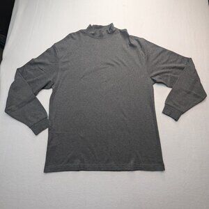 Pendelton Women's Mock Neck Sweater Size large 100% Cotton Gray